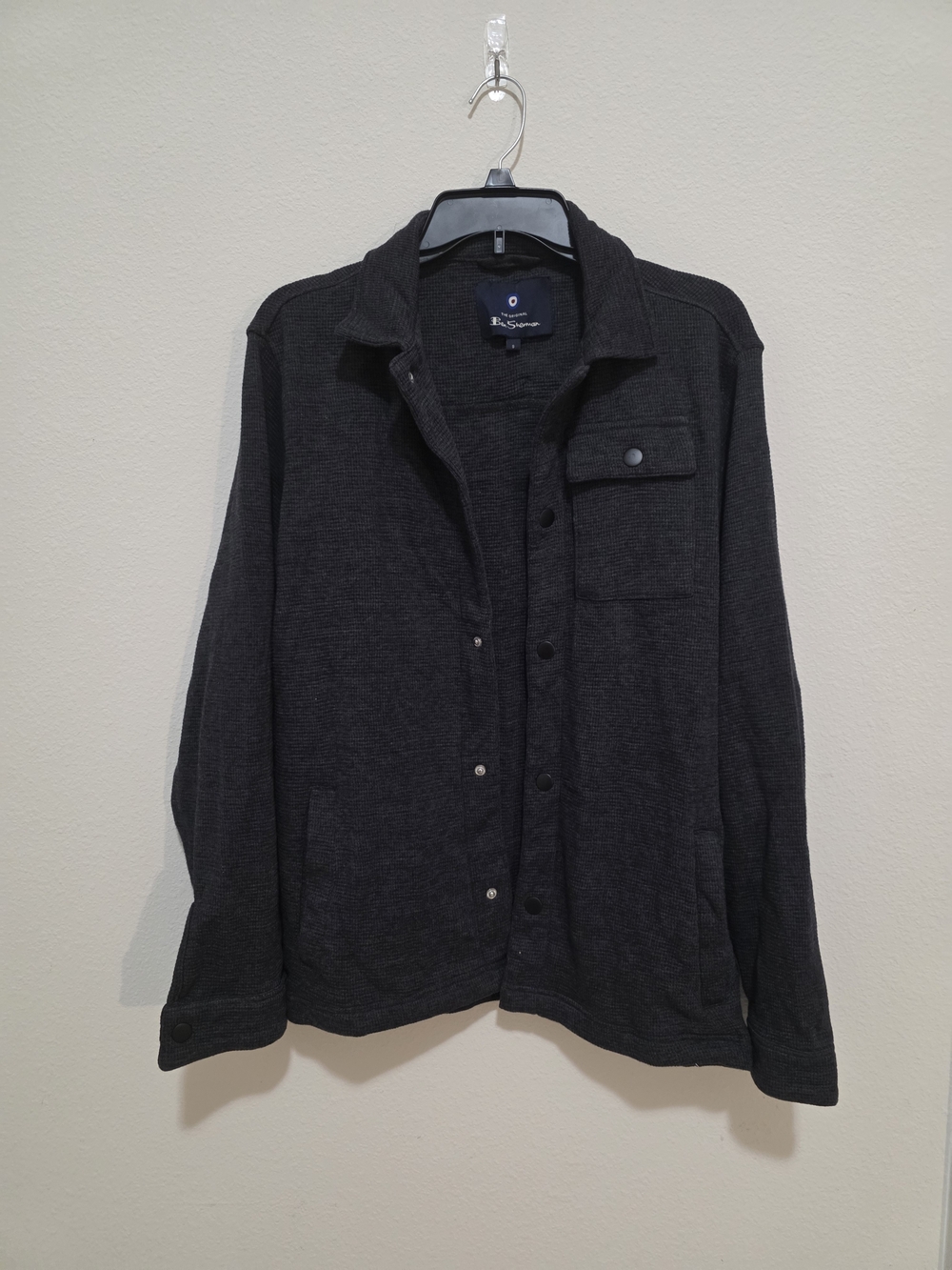 Ben Sherman Dark Charcoal Snap Shirt Jacket